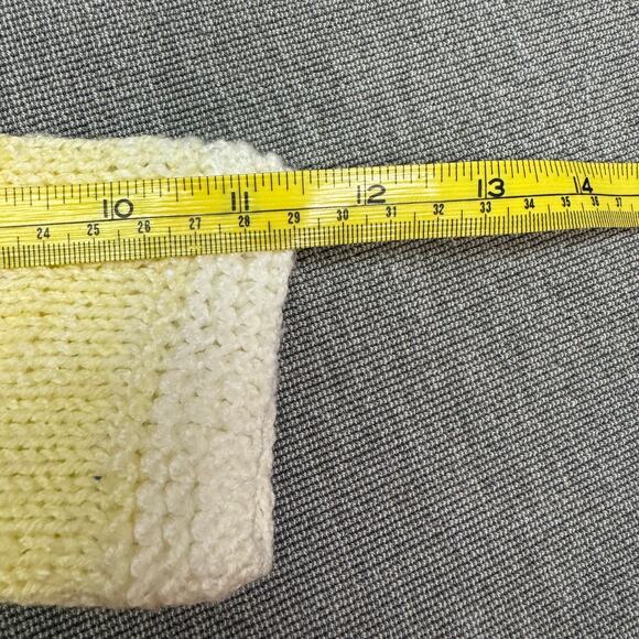 Girls Hand-Knit Cardigan Hoodie Sweater-Gradient Molttled Yellow Size 18-24 MO - Picture 6 of 9